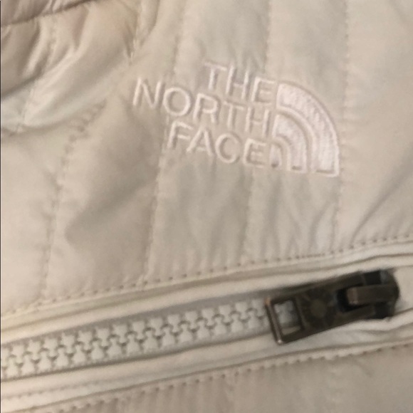 North Face winter down coat.  Off-white. - Picture 2 of 3
